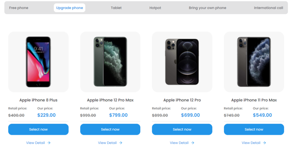 AirTalk also provides you with the option to upgrade your free device