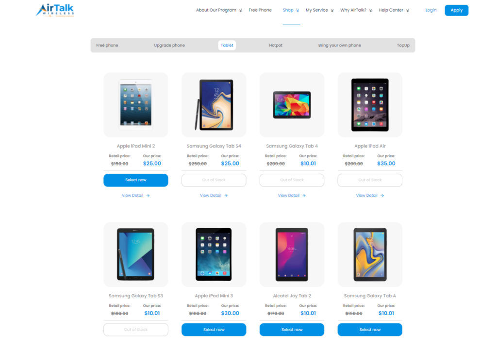 AirTalk Wireless offers free government tablets